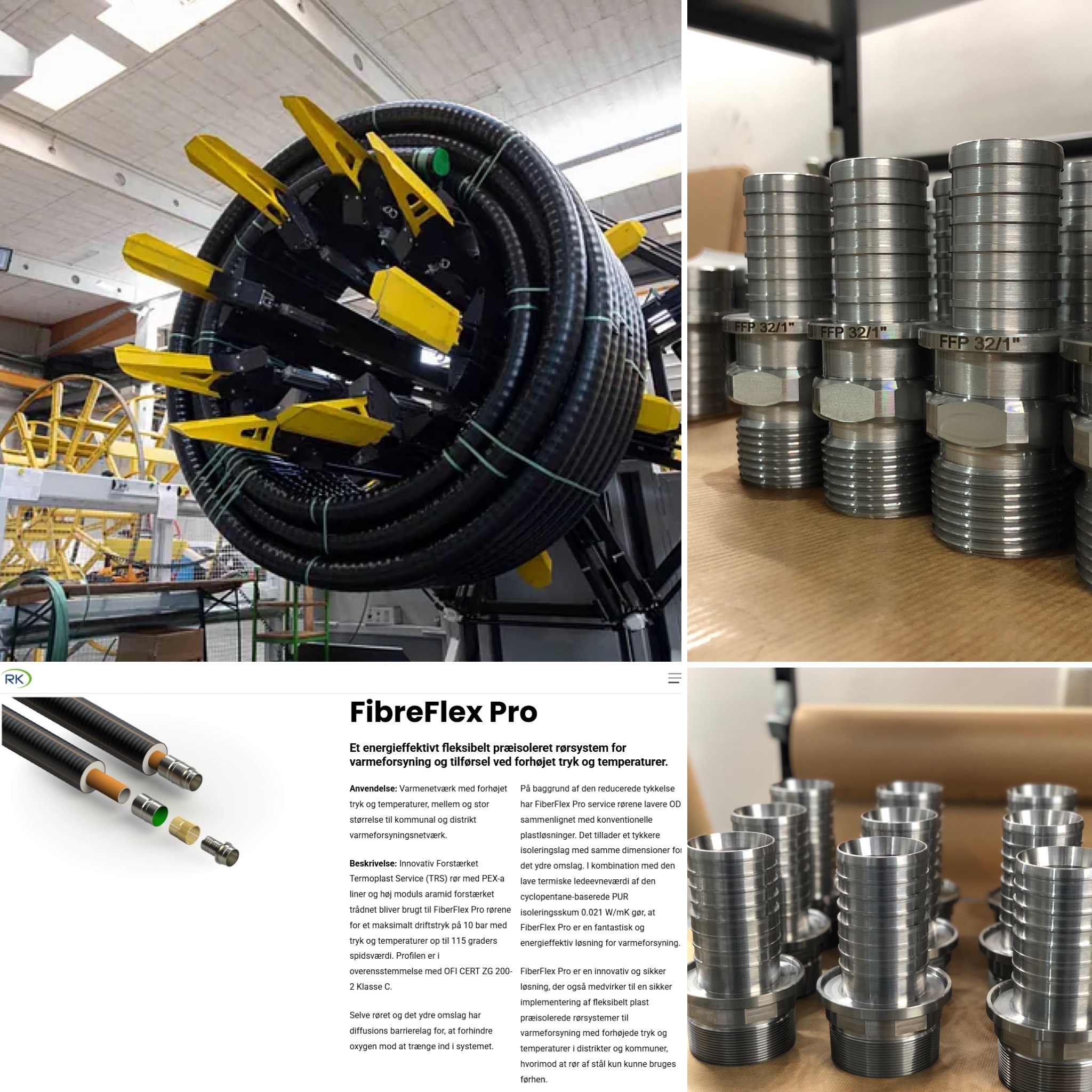 Seryjna produkcja precyzyjnych, toczonych elementów metalowych (łączników/tulei) dla systemów rurowych FibreFlex Pro firmy RK Infra.